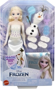 Frozen punčka Elsa z Olafom in čarobnim snegom