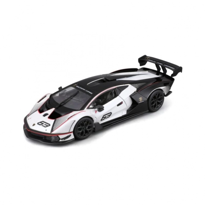 Bburago 1:24 Dirka Lamborghini Essenza SCV12 – Bela