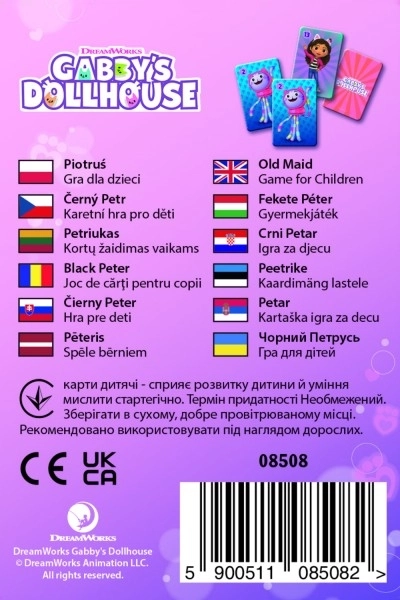 Karte Črni Peter z motivi doma mačka Gabi