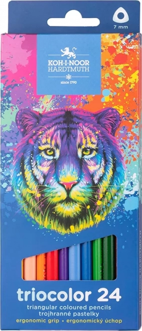 Trikotni barvni svinčniki KOH-I-NOOR Triocolor 12 kos