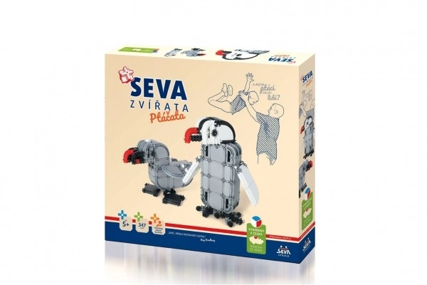 Gradbeni komplet SEVA ŽIVALCE Ptički plastika 347 kosov v škatli 35x33x5cm