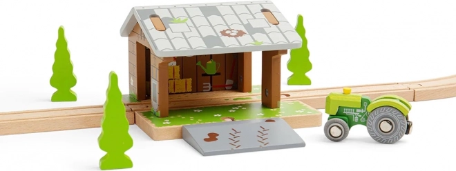 Bigjigs Rail lesena staja na tirih
