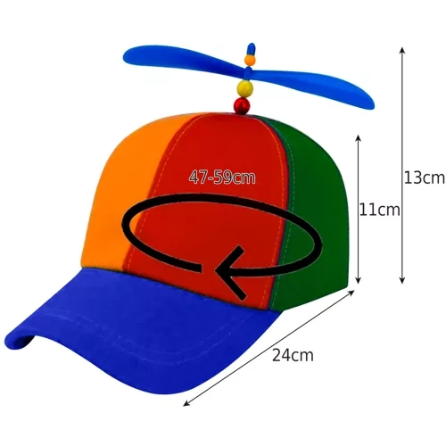 Kapa z vrtavko Unisex, večbarvna Malatec