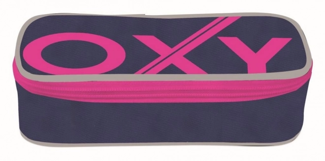 OXYBAG Šolski penal etui komfort enonadstropni Modra Linija Roza