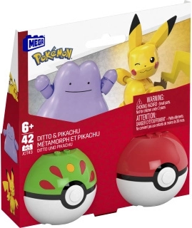 Konstrukcijski set Pokémon figurice Pikachu in Ditto