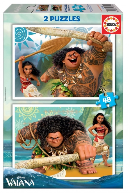 Disney sestavljanka Pogumna Vaiana 2 x 48 kosov