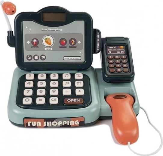 Prava igra trgovine s čitalnikom in terminalom