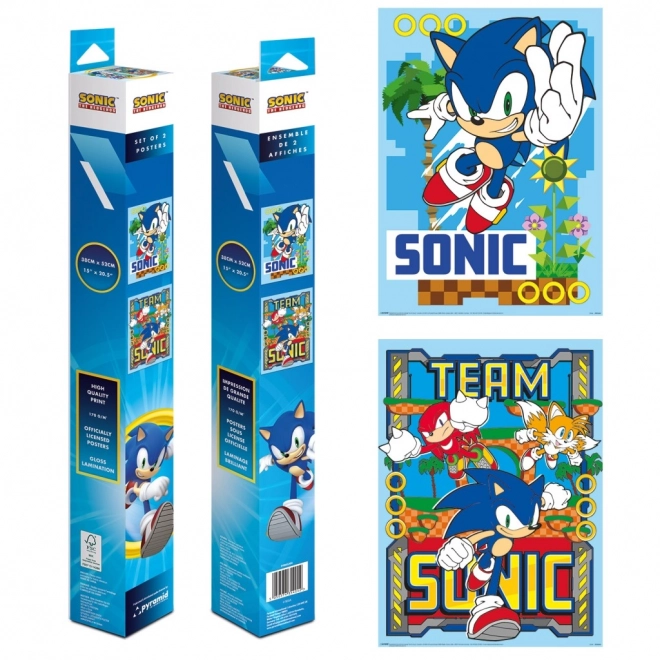 Set mini plakatov Sonic