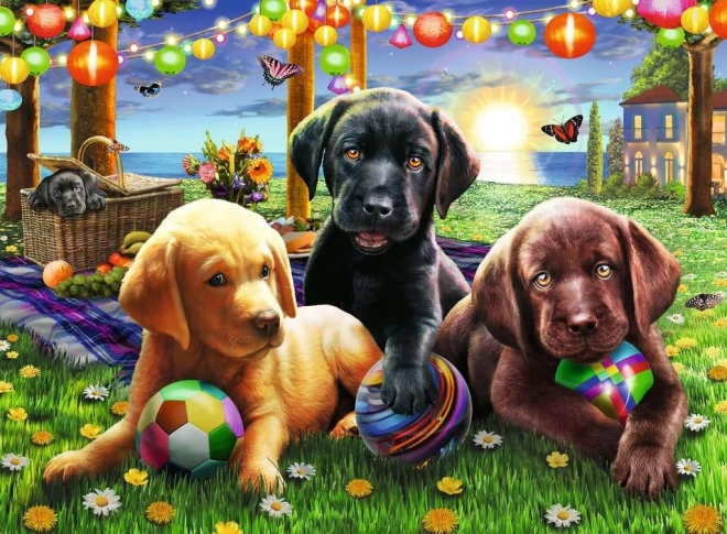 RAVENSBURGER Puzzle Pasji piknik XXL 100 kosov