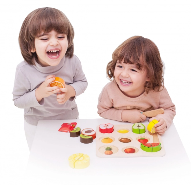 Klasični Svet Leseno Sadje za Rezanje Montessori Komplet