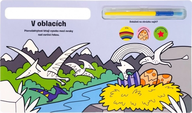 Pobarvaj me! Dinozavri - Knjiga z barvanjem z vodo