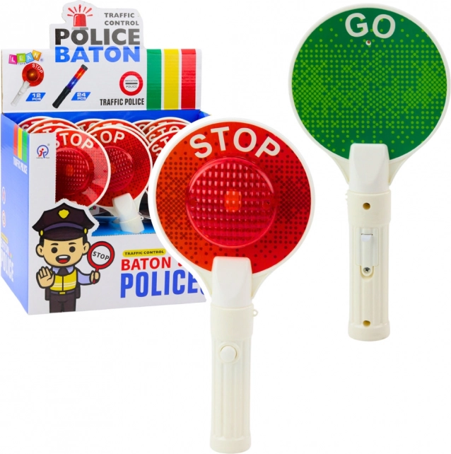 Otroška policijska signalna plošča STOP/GO s svetlobo
