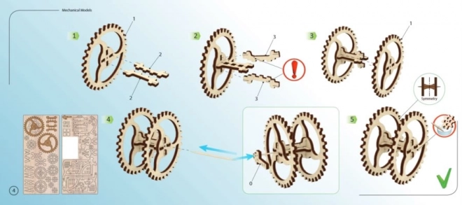 3D sestavljanka Traktor UGEARS
