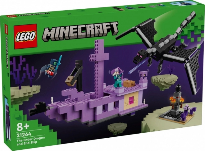 LEGO Minecraft 21264 Zmaj iz Ende in ladja iz Enda