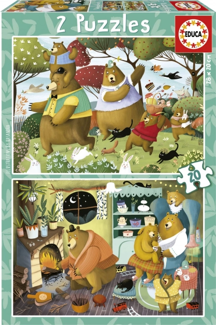 Educa Puzzle Gozdne Zgodbe 2x20 kosov