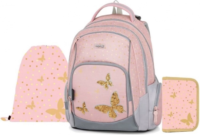 OXYBAG Šolski komplet 3-delni OXY GO Metulj