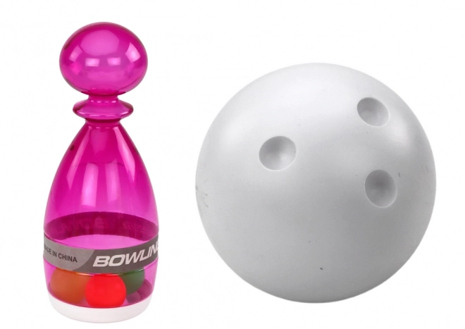 Bowling komplet s 6 prozornimi keglji, Barvne prozoren