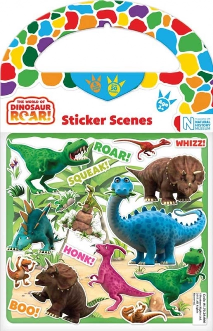 nalepke dinozavri – večkrat uporabni seti z ozadji