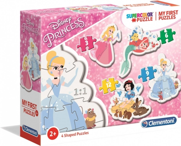 Moje prve sestavljanke Disney princeske 4v1 (3, 6, 9, 12 koščkov) – Clementoni