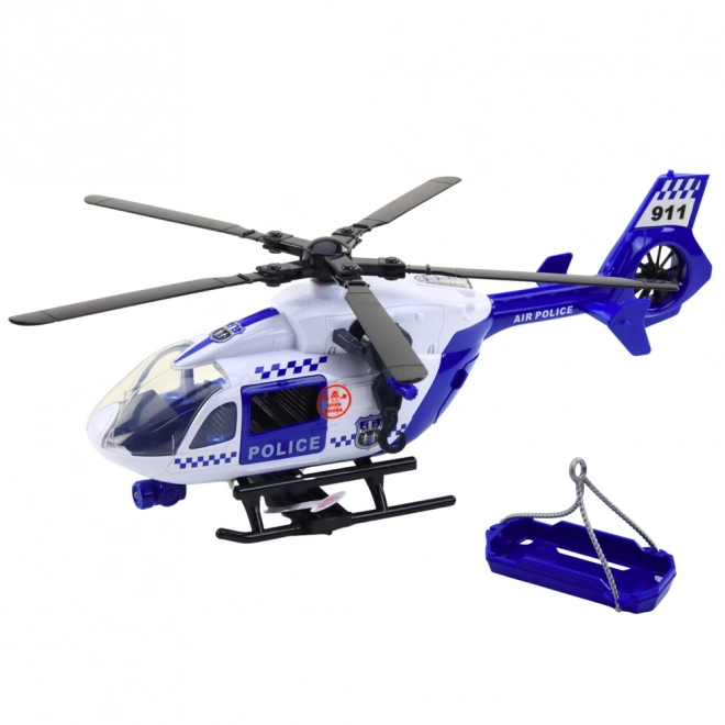 Policijski helikopter s svetlobnimi učinki in zvoki