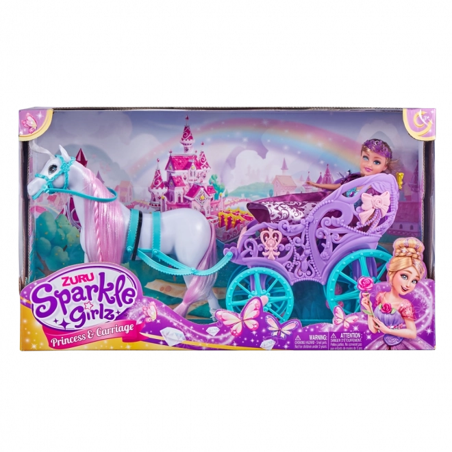 Princeska Sparkle Girlz s konjem in kočijo