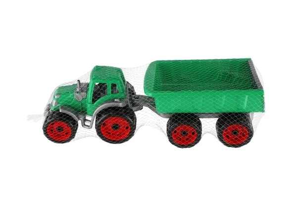 Traktor s prikolico plast 53cm brez pogona v mreži