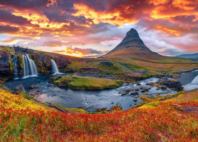 Uganka Slap Kirkjufellsfoss Island 500 kosov