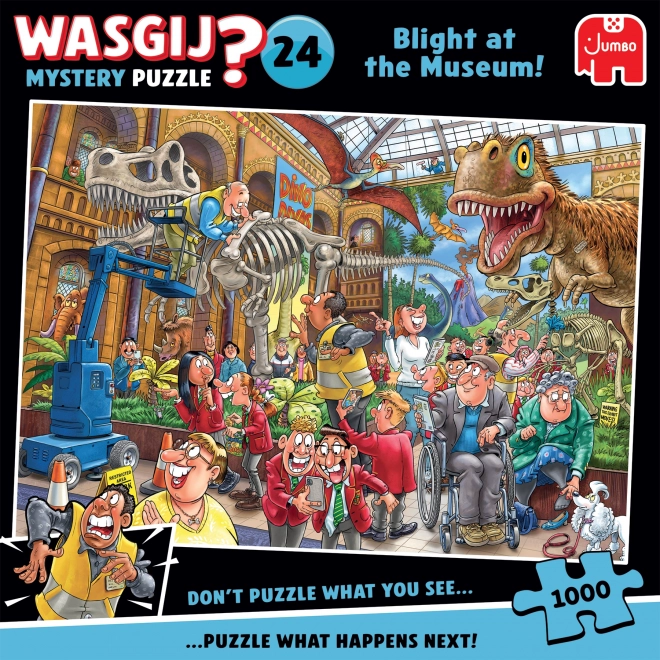 Sestavljanka JUMBO WASGIJ Mystery 24: Plesen v muzeju 1000 kosov