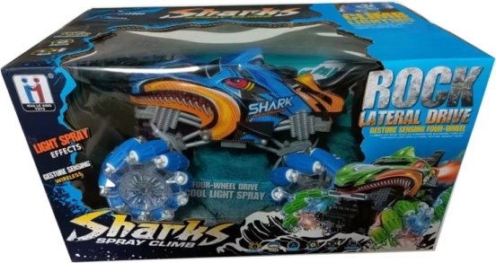 RC avto Morski pes modre barve z megličnim učinkom in 2,4 GHz