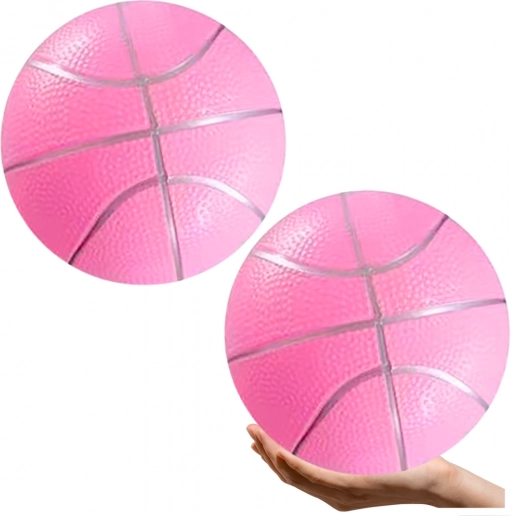 Pastelno rožnata gumijasta plažna žoga 20 cm
