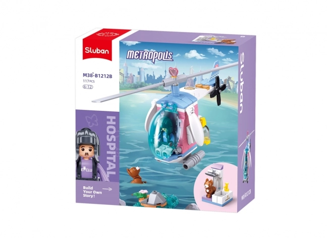 Sluban Metropolis M38-B1212B Reševalni helikopter za domače živali