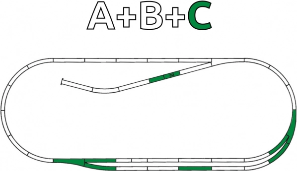 Roco Line set tirov C s podložjem – vzporedni odsek H0