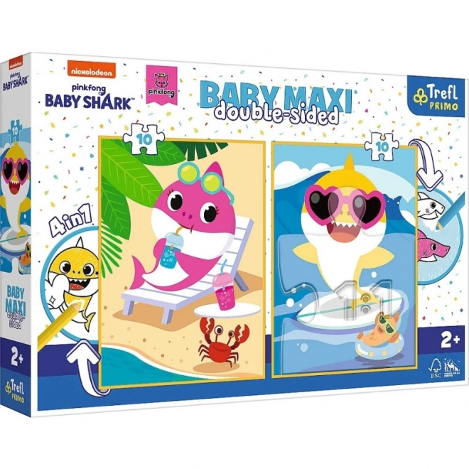 Baby MAXI 2x10 kosov sestavljanka Vesel dan morskega psa, Baby Shark