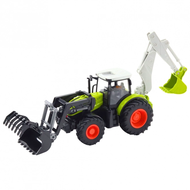 Zabaven traktor z obračalno lopato in bagrom