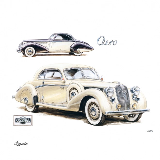 NOTIQUE Koledar s zapiski Classic Cars – Václav Zapadlík, 2025, 30 x 30 cm