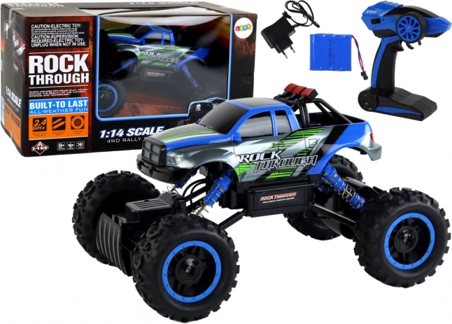 RC terensko vozilo 1:14 2,4 GHz modro 4x4