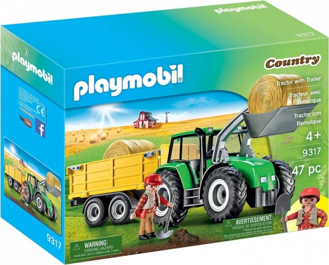 Set kmetijskih figuric 9317 Traktor s prikolico