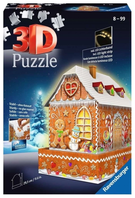 RAVENSBURGER Sijoča 3D sestavljanka Nočna izdaja Medena hiška 216 kosov