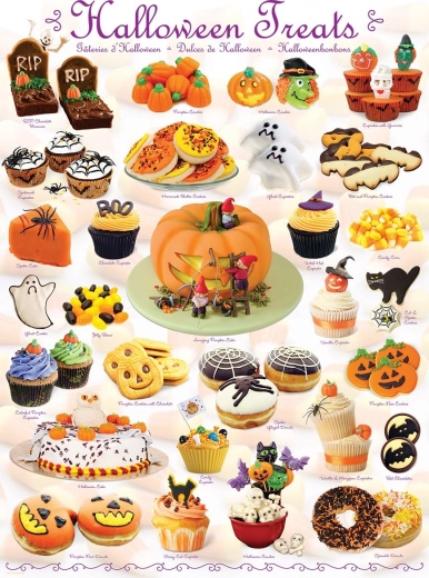 Sestavljanka Eurographics Halloweenske sladkosti 1000 koščkov