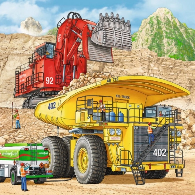 Ravensburger puzzle veliki stroji 3x49 kosov