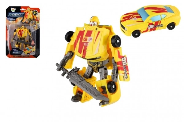 Transformer rumeni avtomobilski robot