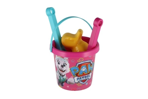 Komplet za pesek 5 kosov iz plastike Paw Patrol/Rubble Patrol v roza barvi v mrežici 12x22x12cm 12m+ Wader
