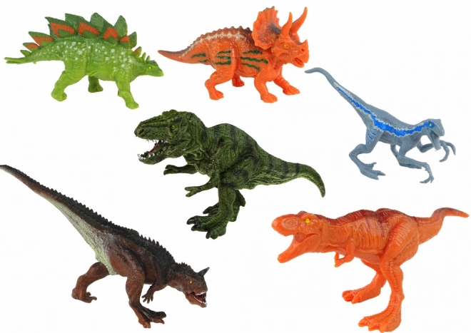 Set vozil Helikopter Dinosavri 8 delov Barvno