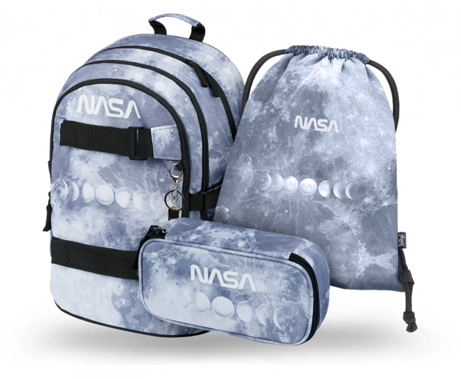 BAAGL 3 SET Skate NASA Grey: nahrbtnik, peresnica, vrečka