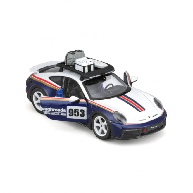 Bburago 1:24 Dirkaški - Porsche 911 Dakar - Modra 953 Groba cesta