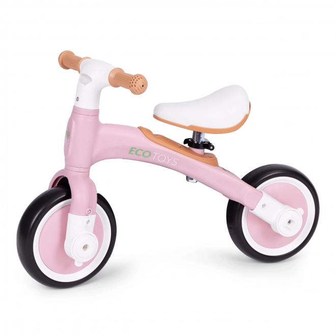 Ravnotežno kolo s pedali - vadbena kolesca 3v1 ECOTOYS – Roza