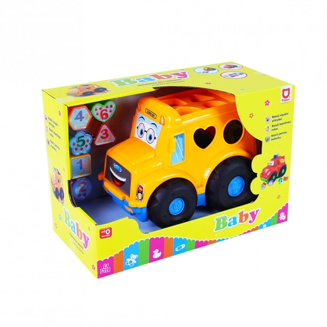 Vstavljanka BABY avtobus za najmlajše oranžen