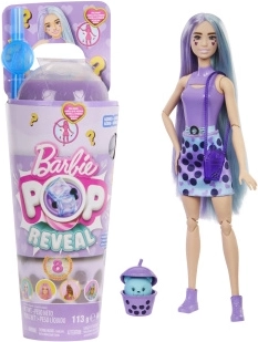 Barbie Pop Reveal Bubble Tea punčka – taro mleko
