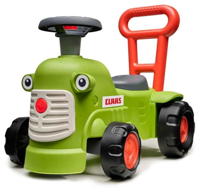 Poganjalček – traktor Claas svetlo zelene barve z volanom