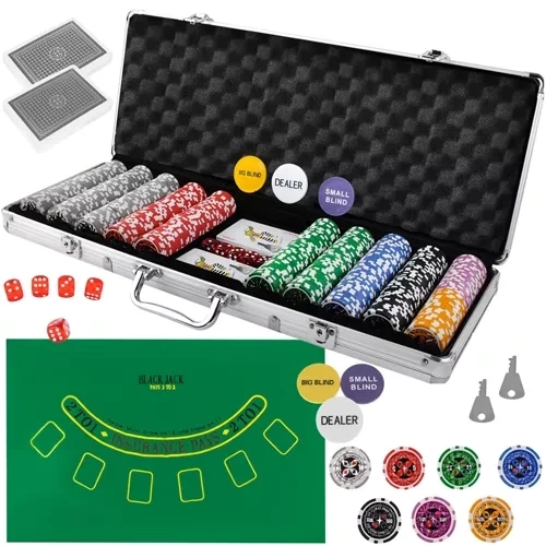 Poker - komplet 500 žetonov v HQ kovčku
